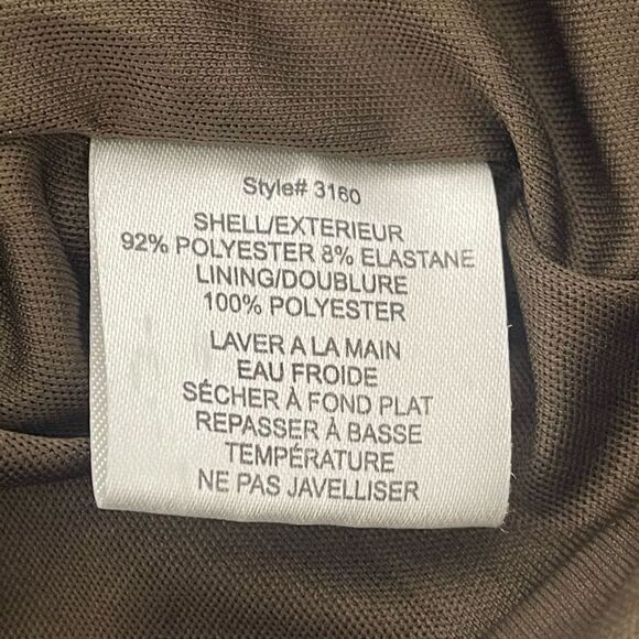 SOLO MODA safari animal print surplice ruched faux wrap sleeveless top medium - Picture 10 of 12